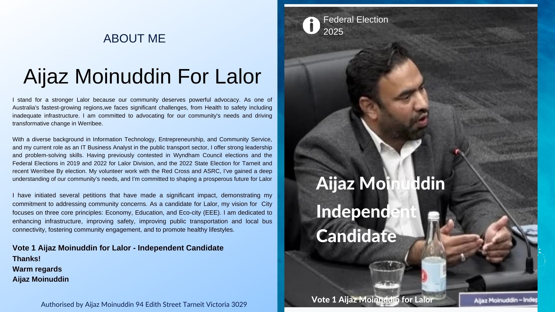 Aijaz Moinuddin About Me